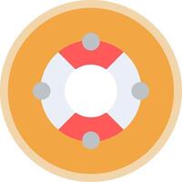 bóia salva-vidas plano multi círculo ícone vetor