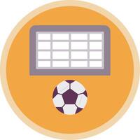 futebol objetivo plano multi círculo ícone vetor