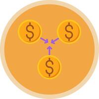rendimentos plano multi círculo ícone vetor