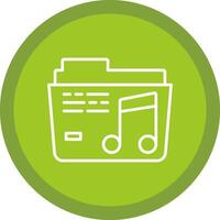 música linha multi círculo ícone vetor