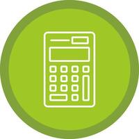 calculadora linha multi círculo ícone vetor