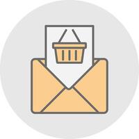 o email marketing linha preenchidas luz ícone vetor