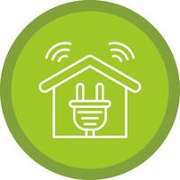 inteligente casa linha multi círculo ícone vetor