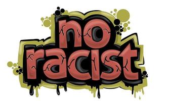Design de graffiti legal sem racismo vetor