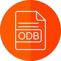 odb Arquivo formato linha amarelo branco ícone vetor