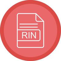 rin Arquivo formato linha multi círculo ícone vetor