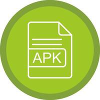 apk Arquivo formato linha multi círculo ícone vetor