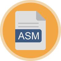 asm Arquivo formato plano multi círculo ícone vetor