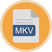 mkv Arquivo formato plano multi círculo ícone vetor