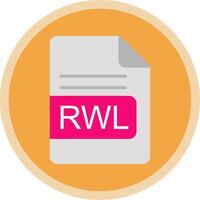 rwl Arquivo formato plano multi círculo ícone vetor