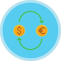 troca dinheiro plano multi círculo ícone vetor