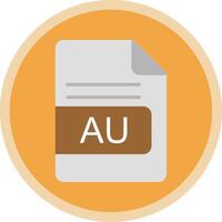 au Arquivo formato plano multi círculo ícone vetor