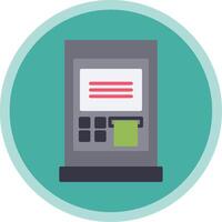 atm plano multi círculo ícone vetor