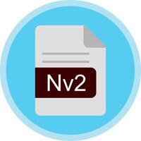 nv2 Arquivo formato plano multi círculo ícone vetor