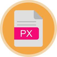 px Arquivo formato plano multi círculo ícone vetor