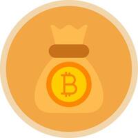 bitcoin plano multi círculo ícone vetor