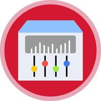 som misturador plano multi círculo ícone vetor