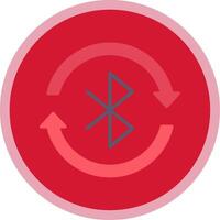 Bluetooth plano multi círculo ícone vetor
