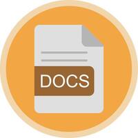 docs Arquivo formato plano multi círculo ícone vetor