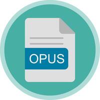 opus Arquivo formato plano multi círculo ícone vetor