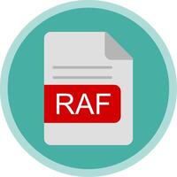 raf Arquivo formato plano multi círculo ícone vetor