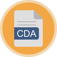 cda Arquivo formato plano multi círculo ícone vetor