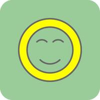 sorrir preenchidas amarelo ícone vetor