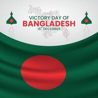 plano de fundo do dia da vitória de Bangladesh com mapa de meio-tom e bandeira realista vetor