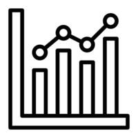 Estatísticas linha ícone Projeto vetor