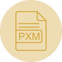 pxm Arquivo formato linha amarelo círculo ícone vetor