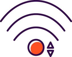 Wi-fi preenchidas Projeto ícone vetor