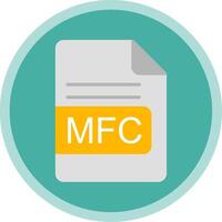 mfc Arquivo formato plano multi círculo ícone vetor