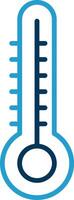 termômetro linha azul dois cor ícone vetor
