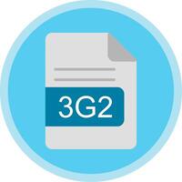 3g2 Arquivo formato plano multi círculo ícone vetor