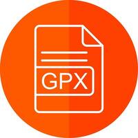 gpx Arquivo formato linha amarelo branco ícone vetor