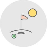golfe linha preenchidas luz ícone vetor