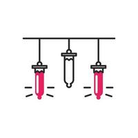 ícone de lâmpadas de luzes de natal vetor