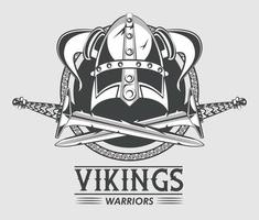 modelo de camiseta impressa de guerreiros vikings vetor