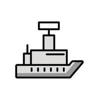 ícone isolado da força militar do navio vetor