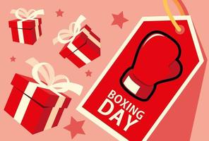 preço da etiqueta do boxing day vetor