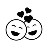 romântico casal emoji projeto, pronto para Prêmio usar vetor