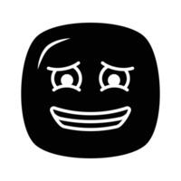 Prêmio ícone do culpado emoji, pronto para usar editável vetor