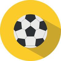 ícone do uma futebol bola dentro plano estilo. ilustração. escola e Esportes conceito. vetor