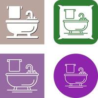 design de ícone de banheira vetor