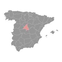 mapa do a comunidade do madri, administrativo divisão do Espanha. ilustração. vetor