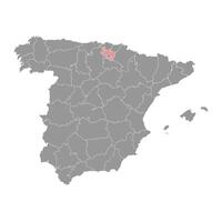 mapa do a província do uma árabe ou álava, administrativo divisão do Espanha. ilustração. vetor