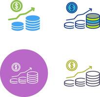 dinheiro crescimento ícone Projeto vetor