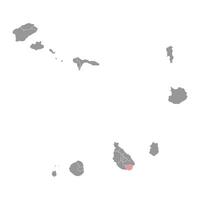 praia município mapa, administrativo divisão do capa verde. ilustração. vetor