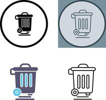design de ícone de caixote do lixo vetor