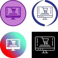 design de ícone de compras online vetor